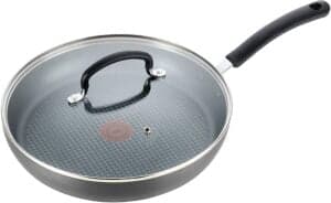 T-Fal Cookware Fry Pan with Lid Titanium Nonstick