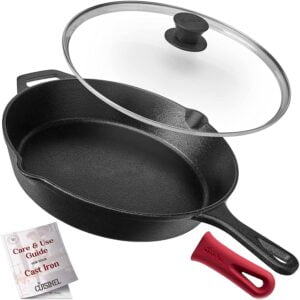 cuisine Cast Iron Skillet with Lid