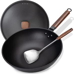 Eleulife Carbon Steel Pasta Pan