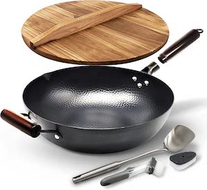 HOME EC Carbon Steel Wok Pan